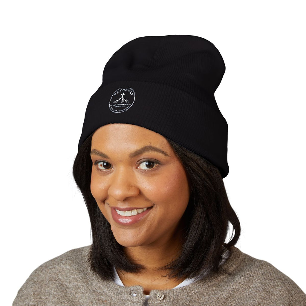 The Fatherly Beanie - Black, worn