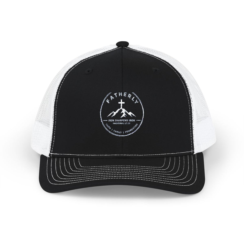 The Fatherly Hat - Black/White, front view