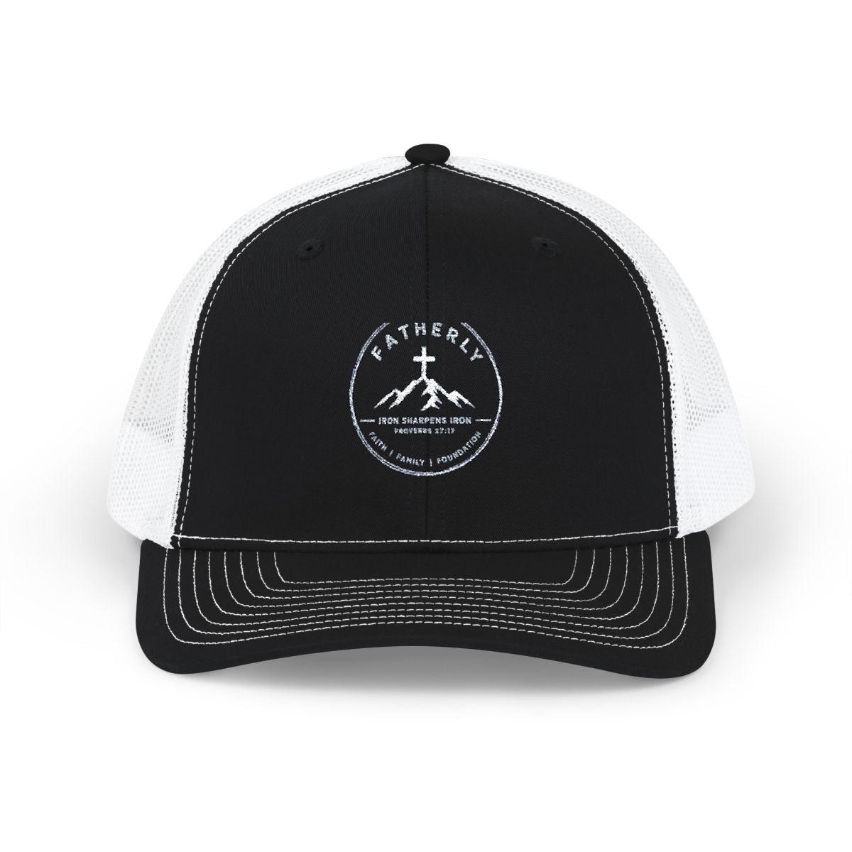 The Fatherly Hat - Black/White, front view