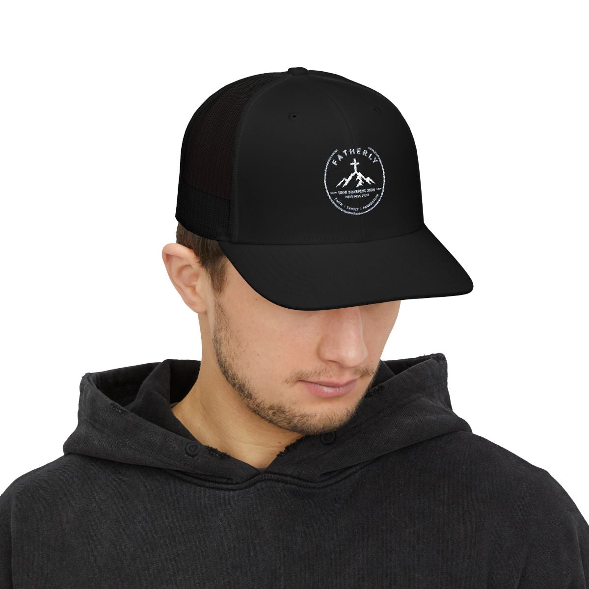 The Fatherly Hat - Black, worn